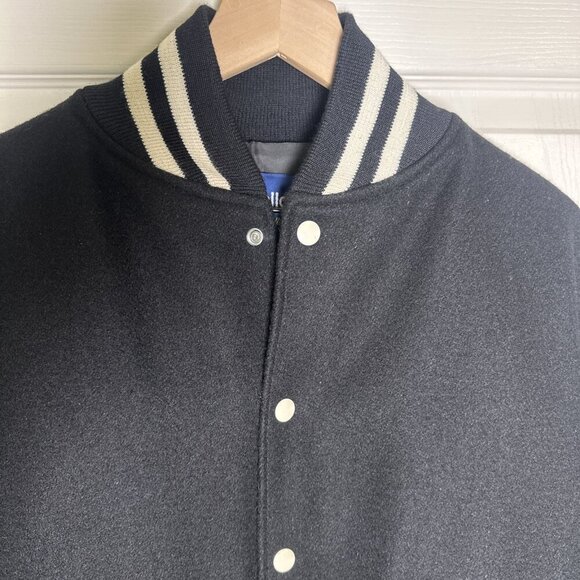 VTG Holloway Mens Large Black Varsity Jacket Original Wool Retro 90s Y2K USA - Picture 9 of 16
